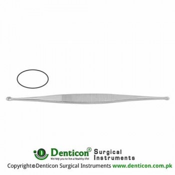 Williger Bone Curette Double Ended - Oval/Oval - Fig. 00/Fig. 0 Stainless Steel, 13.5 cm - 5 1/4"